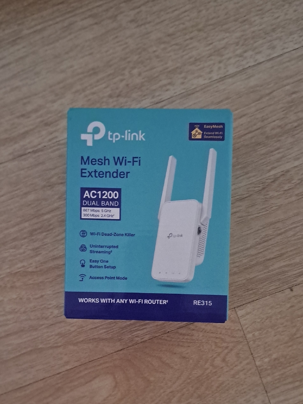 ROUTER TP-Link Mesh Wi‑Fi Extender RE315 — White